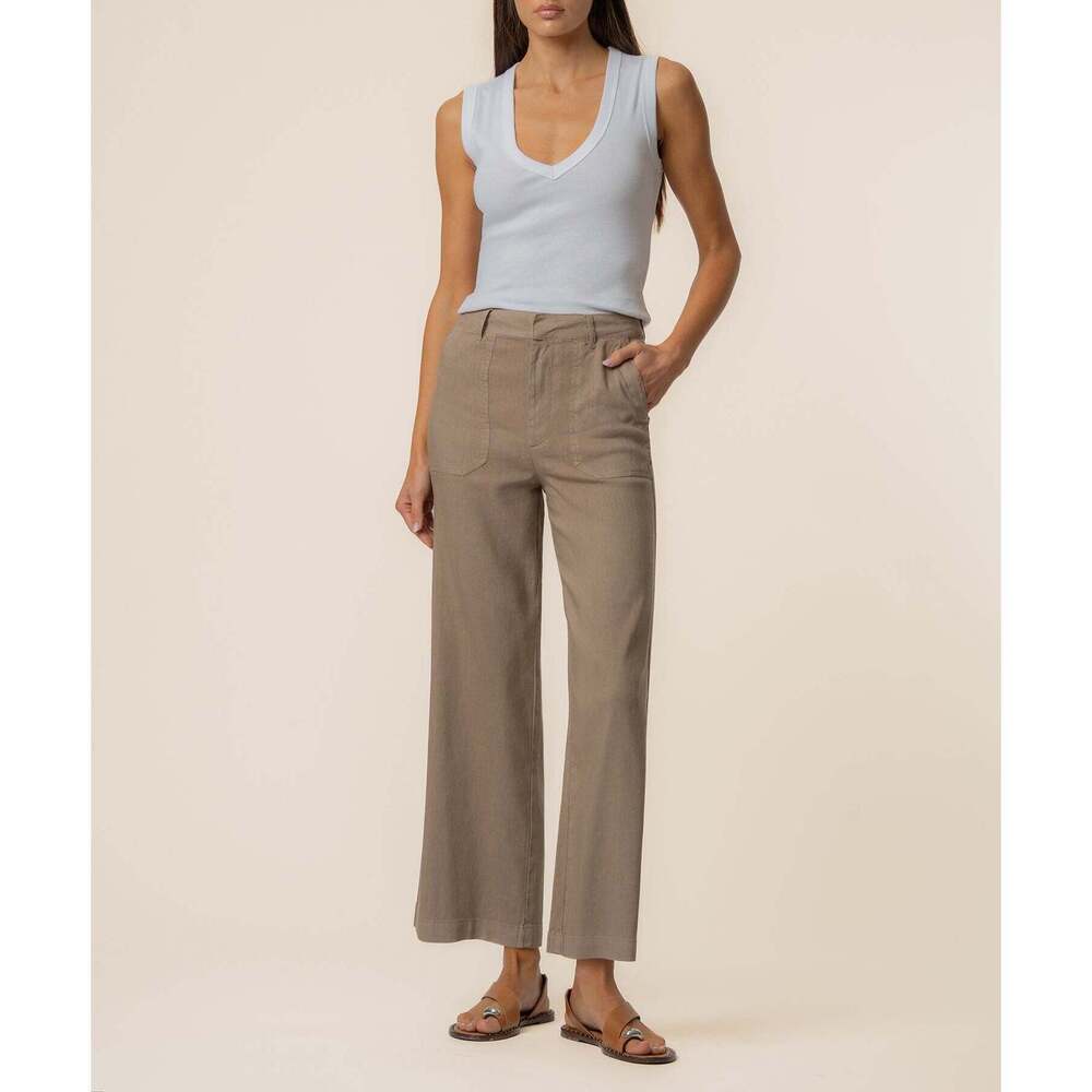 Kut from the Kloth Topaz Linen Wide Leg Size 12 / Khaki